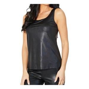 NEW ANGEL APPAREL vegan leather tank in black